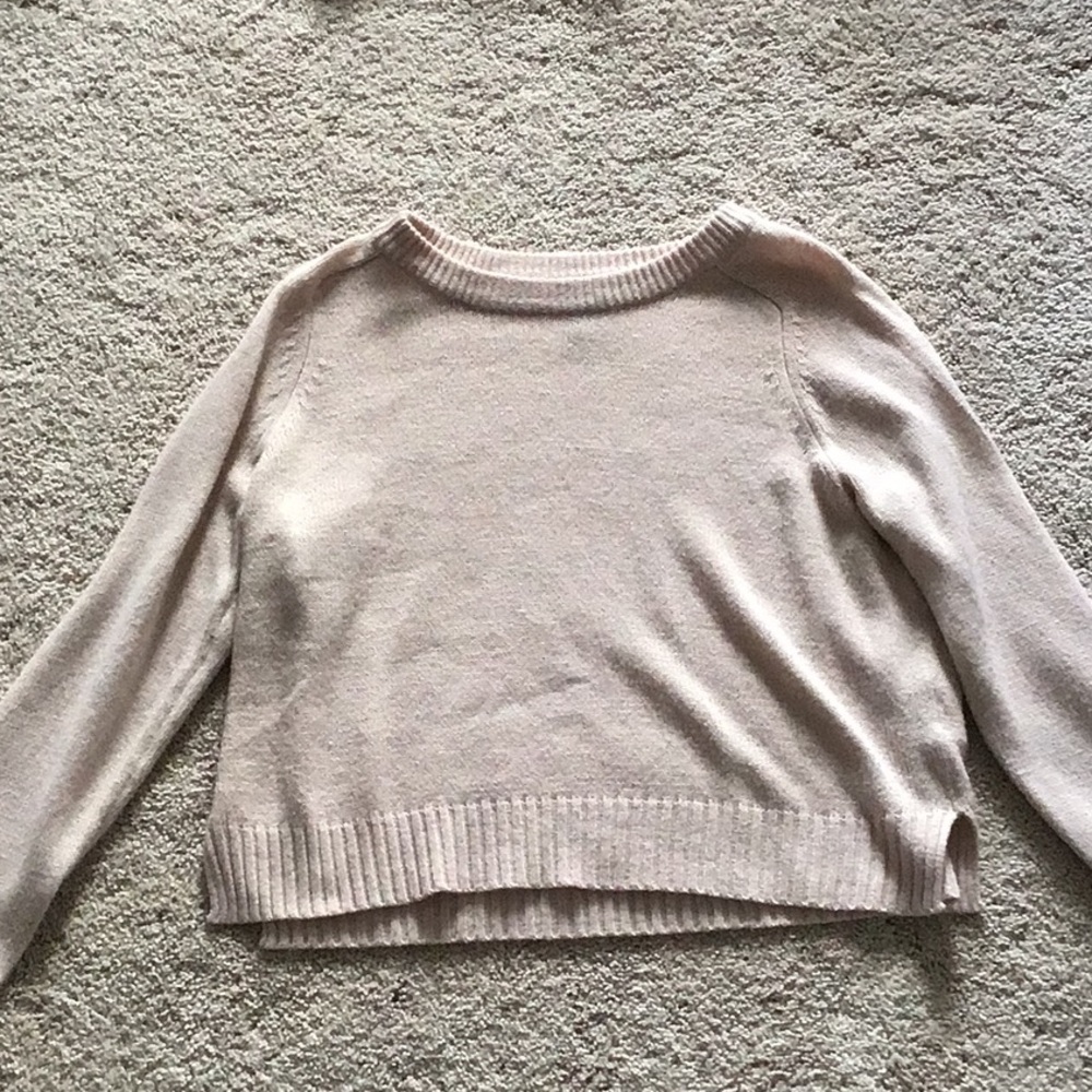 Blush pink cropped sweater